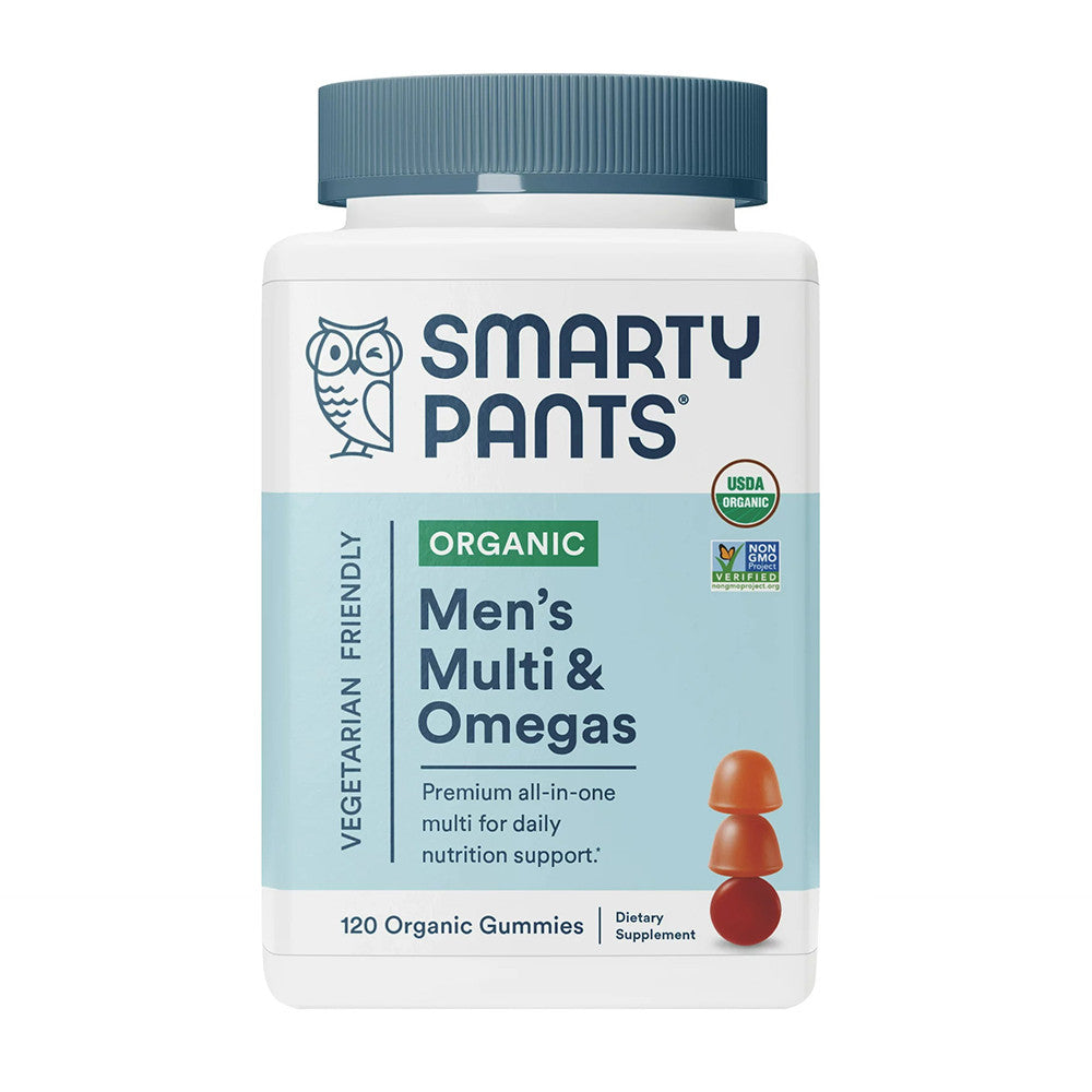 SmartyPants Organics Mens Multi and Omegas Organic Gummies, 120 Ea